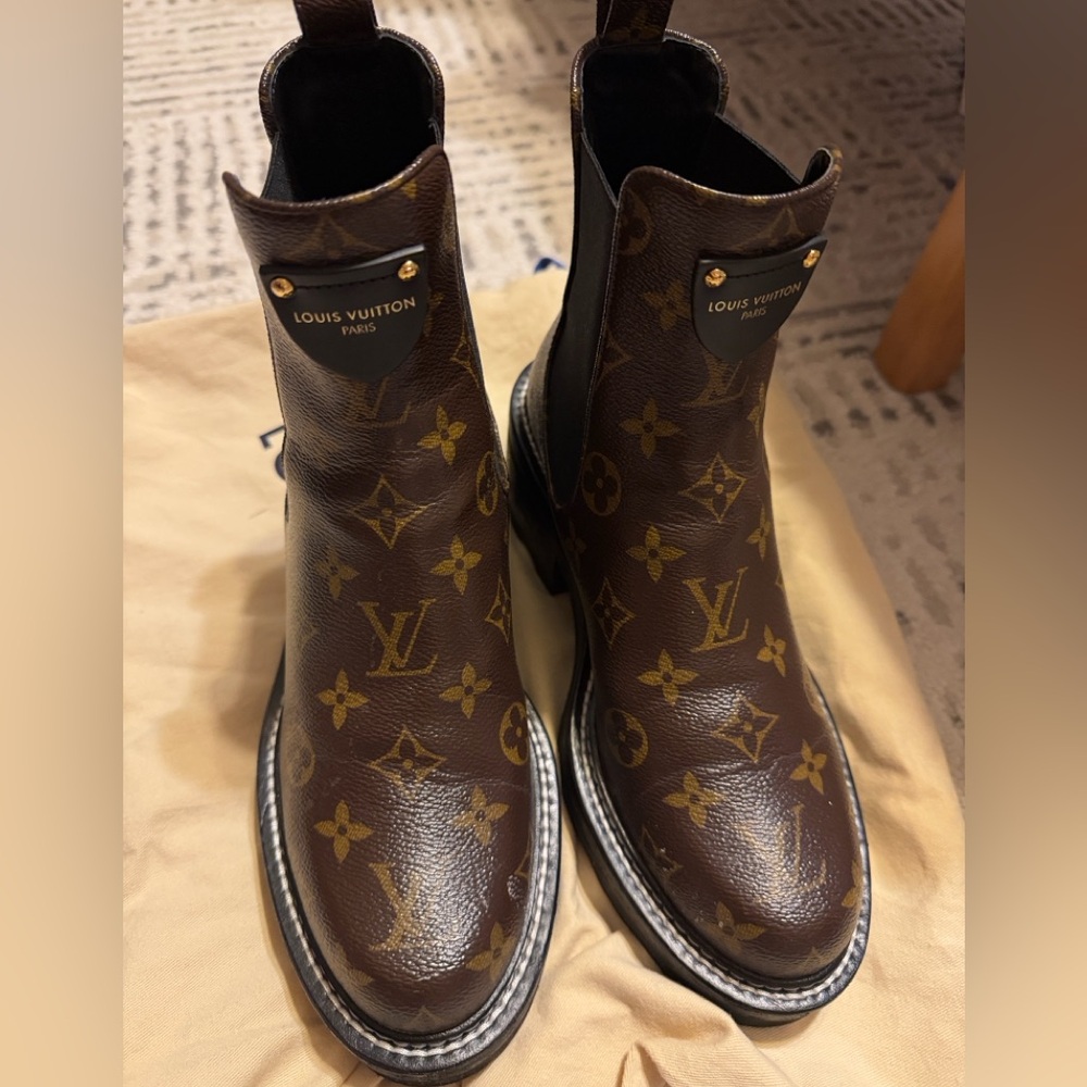 Louis Vuitton Brown Monogram Ankle Boots